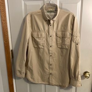 Field & Stream tan men’s XXL button down shirt